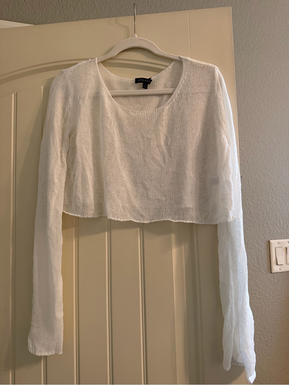 Cotton Candy LA Cropped Knit Long-Sleeve Top